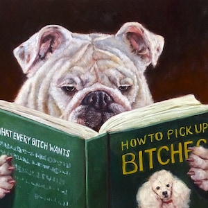 Casanova By Lucia Heffernan Art Print - Animal Bulldog Wall Decor, Dog Poster, Funny Animal Art, College, Dorm Decor, How to Pick Up Bitches