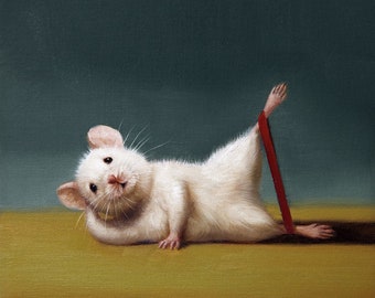 Gym Rat Side Leg Lift By Lucia Heffernan Art Print -  Fitness Room Decor - Animal Wall Decor