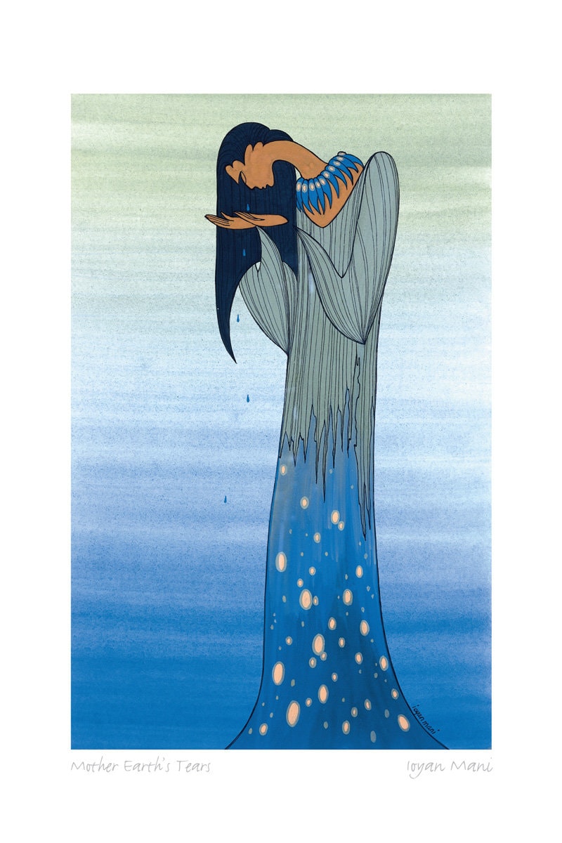 Mother Earth's Tears by Maxine Noel, Indigenous Art Print