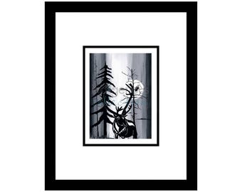 Caribou By Diane Levesque, Indigenous Art Print, First Nations, Native Americans, Framed Art