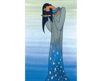 Maxine Noel Ioyan Mani Framed Woman Print, Approch of the Feature