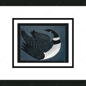 Moondance, 2011 par Ningiukulu Teevee, carte d'art inuit autochtone, Cape Dorset, carte d'art encadrée