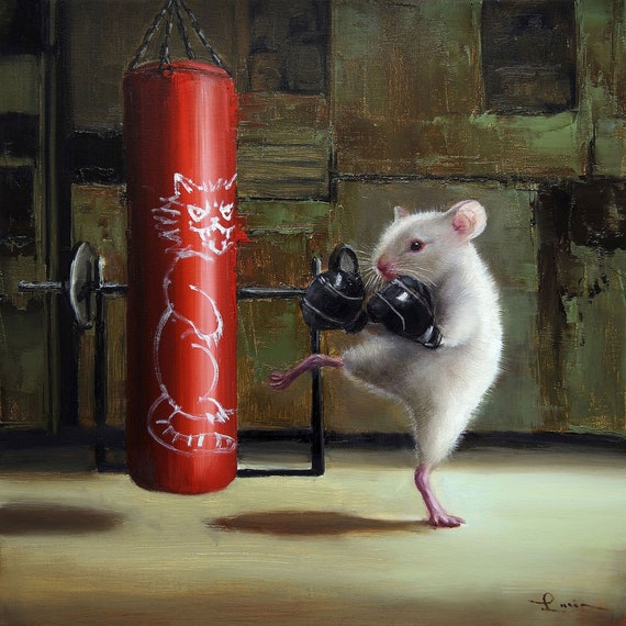 Gym Rats Canvas Art Print by Lucia Heffernan