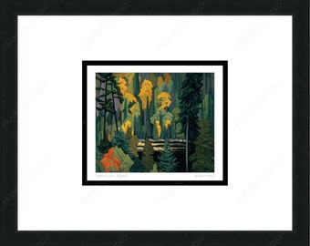 Agawa River, Algoma by Lawren S. Harris, Group of Seven Art Card, Framed Art Card