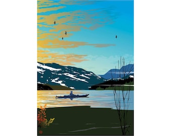 アラスカ先住民アート、ネイティブアメリカンの版画、アレウト族アート