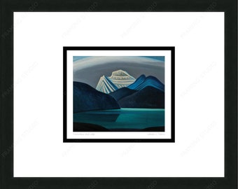 Mountain & Lake by Lawren S. Harris, Group of Seven Art Card,  Framed Art Card