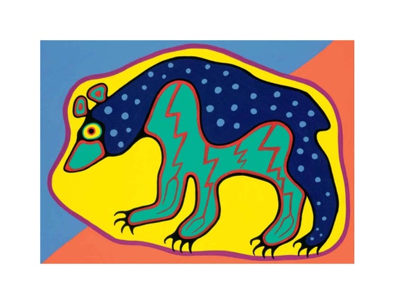 Thunder Bear by Jim Oskineegish Indigenous Art Print, First