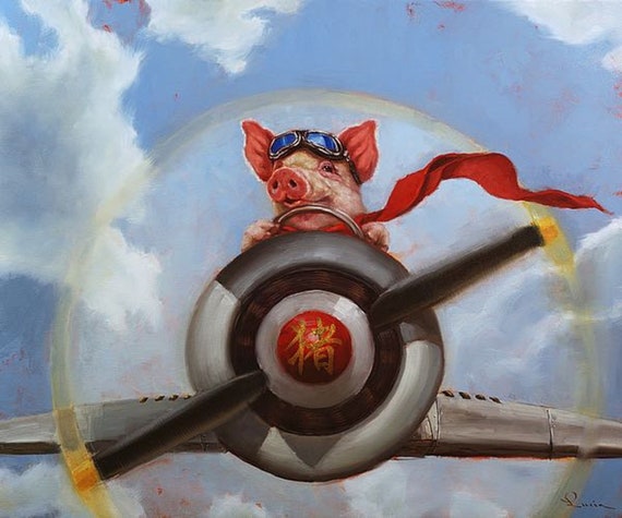 When Pigs Fly by Lucia Heffernan Art Print Animal Pig Wall Decor, Year of  the Pig, Pig Poster, Flying Pig, Airplane Poster, Farm Animal - Etsy