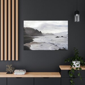 Oregon Beach Print - Wall Art - Strand - Kust - Wall Decor - Landschap - Zwart-wit Print - Fotografie - Canvas
