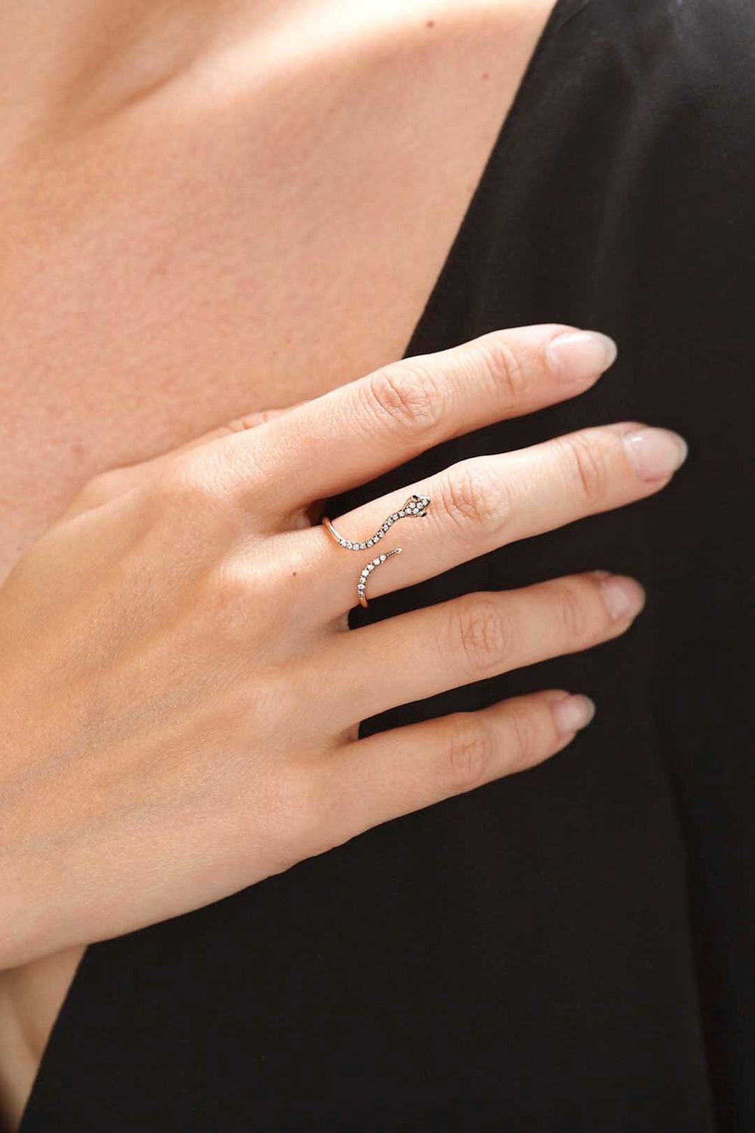 Ruby Snake Ring Open Snake Ring Adjustable Vintage Wrap Ring