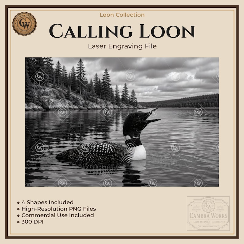 Calling Loon PNG Bundle | Lake Artwork Laser File (digital Download) - Etsy
