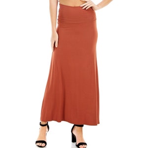 AZULES Long Maxi Skirt Soft Rayon Fabric - Made in USA