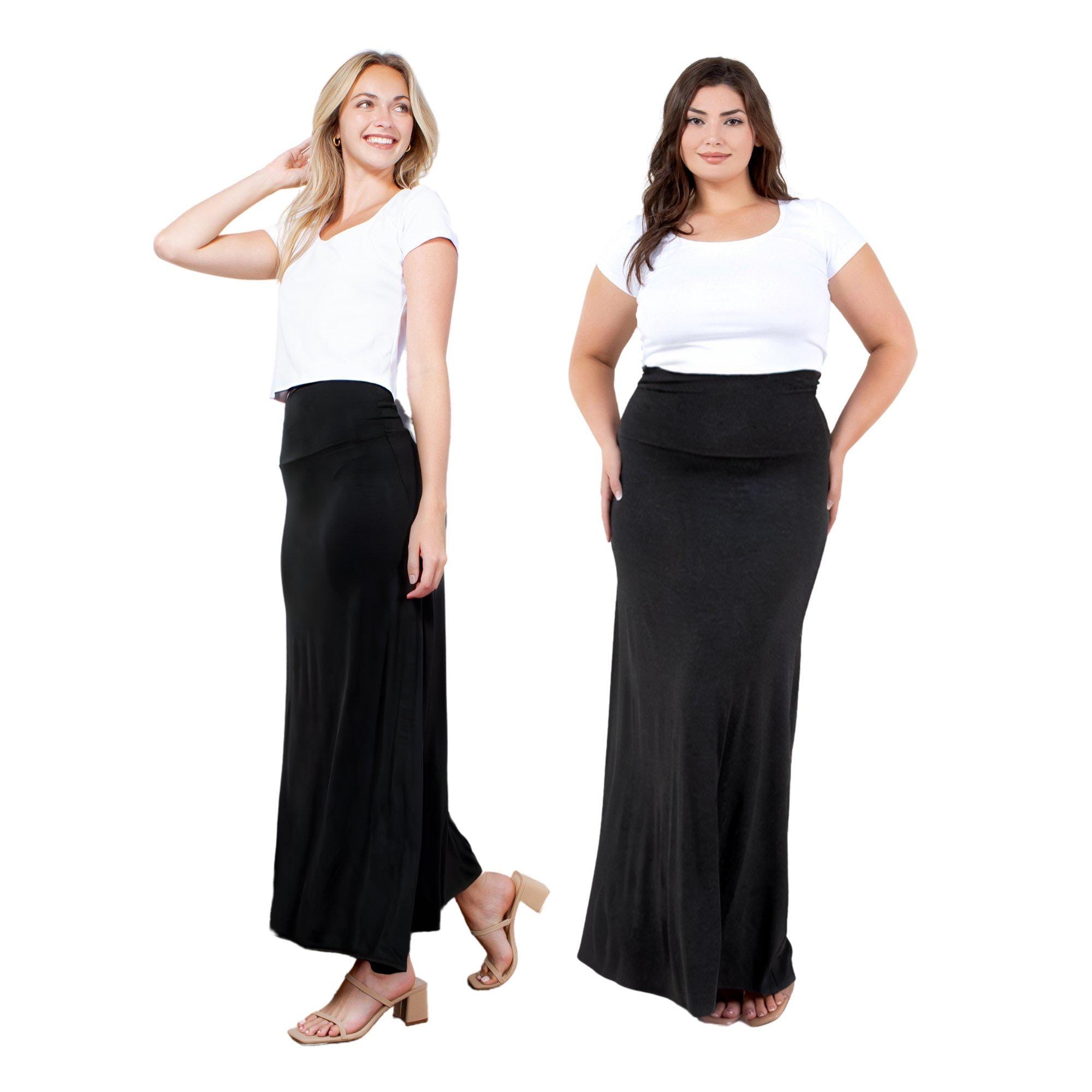 Azules Maxi Skirt for Women Elegant Long Soft Stretchy Flowy Boho Rayon Skirts Etsy