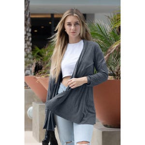 Azules Long Sleeve Cardigan (Straight Hem)