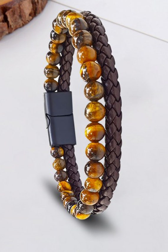 Special Design Eye of the Tiger Natural Stone Bracelet for Men