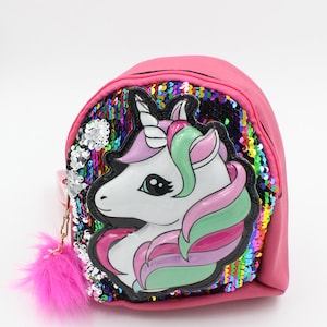 Sacs à dos licorne pour filles, sacs à dos à sequins réversibles licorne, sac à dos préscolaire, cadeaux pour enfants, sac de crèche, retour à l'école