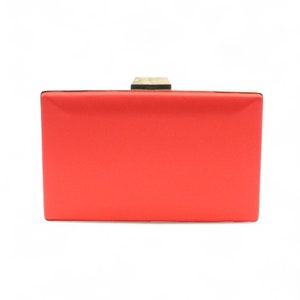 女性用イブニングクラッチバッグ ウェディングバッグ レッドサテンイブニングバッグ レッドクラッチ 取り外し可能なチェーン付き 人工クリスタル装飾 クラッチバッグ