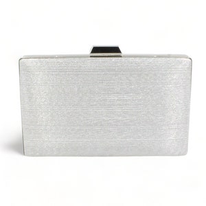 Women Evening Clutch Bags Wedding Bag Silver Evening Bag With Removable Chain Silver Clutch Bag