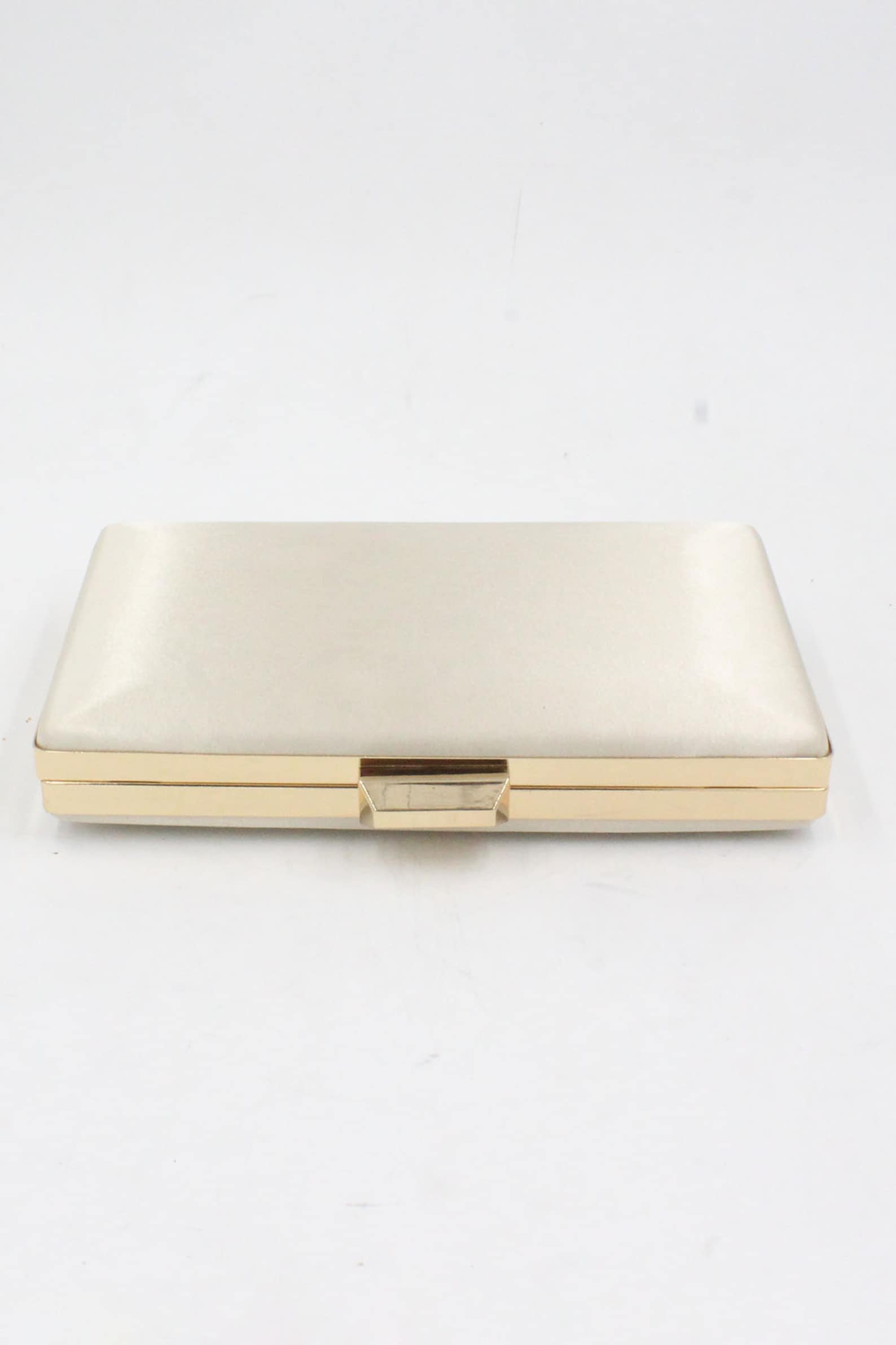 Beige Embellished Tasselled Foldover Clutch – Elegant Evening Bag with Wrist Loop & Button Closure