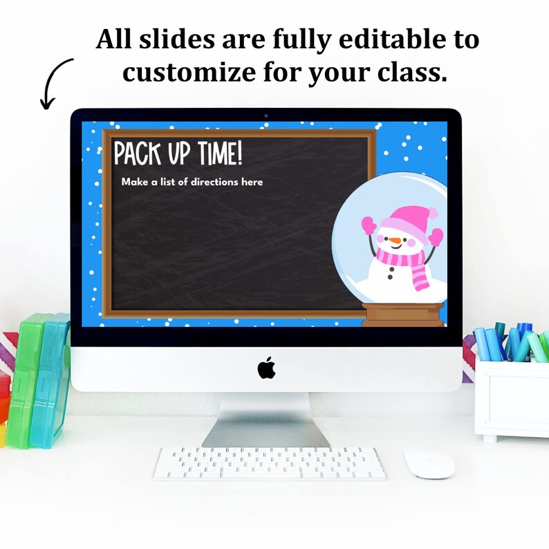 Editable Winter Google Slides for Classroom Organization - Etsy