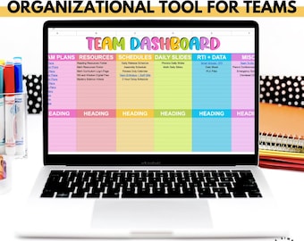 Teacher Planner Digital Google Slides Team Organization