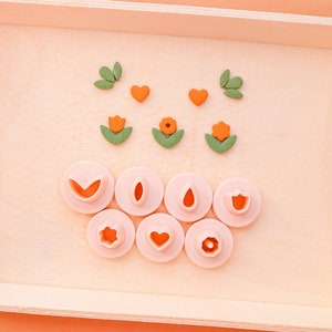 Flower micro clay cutter, polymer clay micro cutter