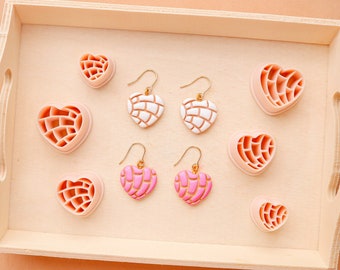 Heart Concha Clay Cutter: Pan Dulce Polymer Clay Tool