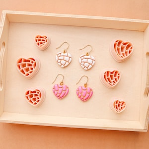 Heart concha cutter, heart concha clay cutter, pan dulce polymer clay cutter