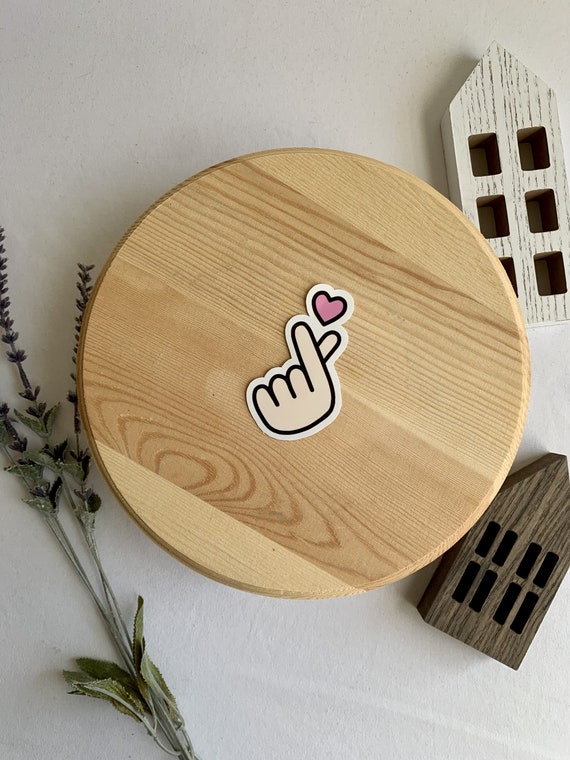 BTS Finger Heart Sticker, Laptop Sticker, Vinyl Sticker, Tumbler