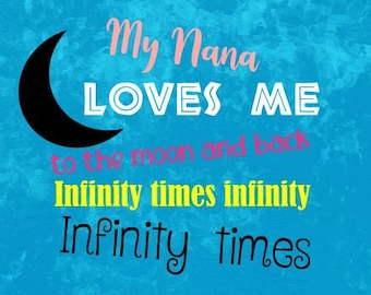 My Grandma Loves Me to the Moon and Back PNG - My Grandma Loves Me ...