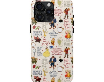 Disney Beauty and the Beast Inspired Phone Case Gift Inspired Fan Art Movie Disneyland Magic Kingdom World Iphone Princess Belle