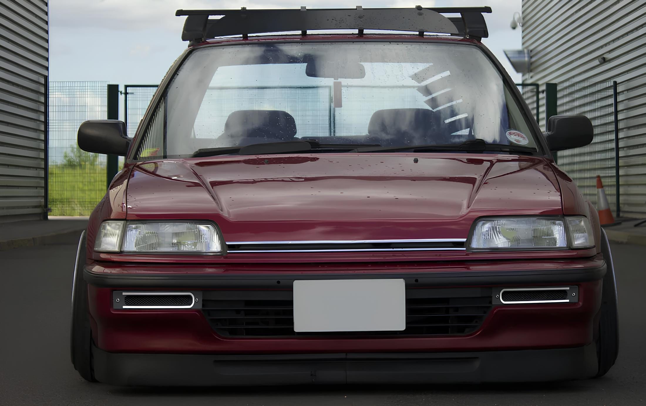 EF3シビックHONDA CIVIC 90-91 スモークヘッドライトカバー シビック