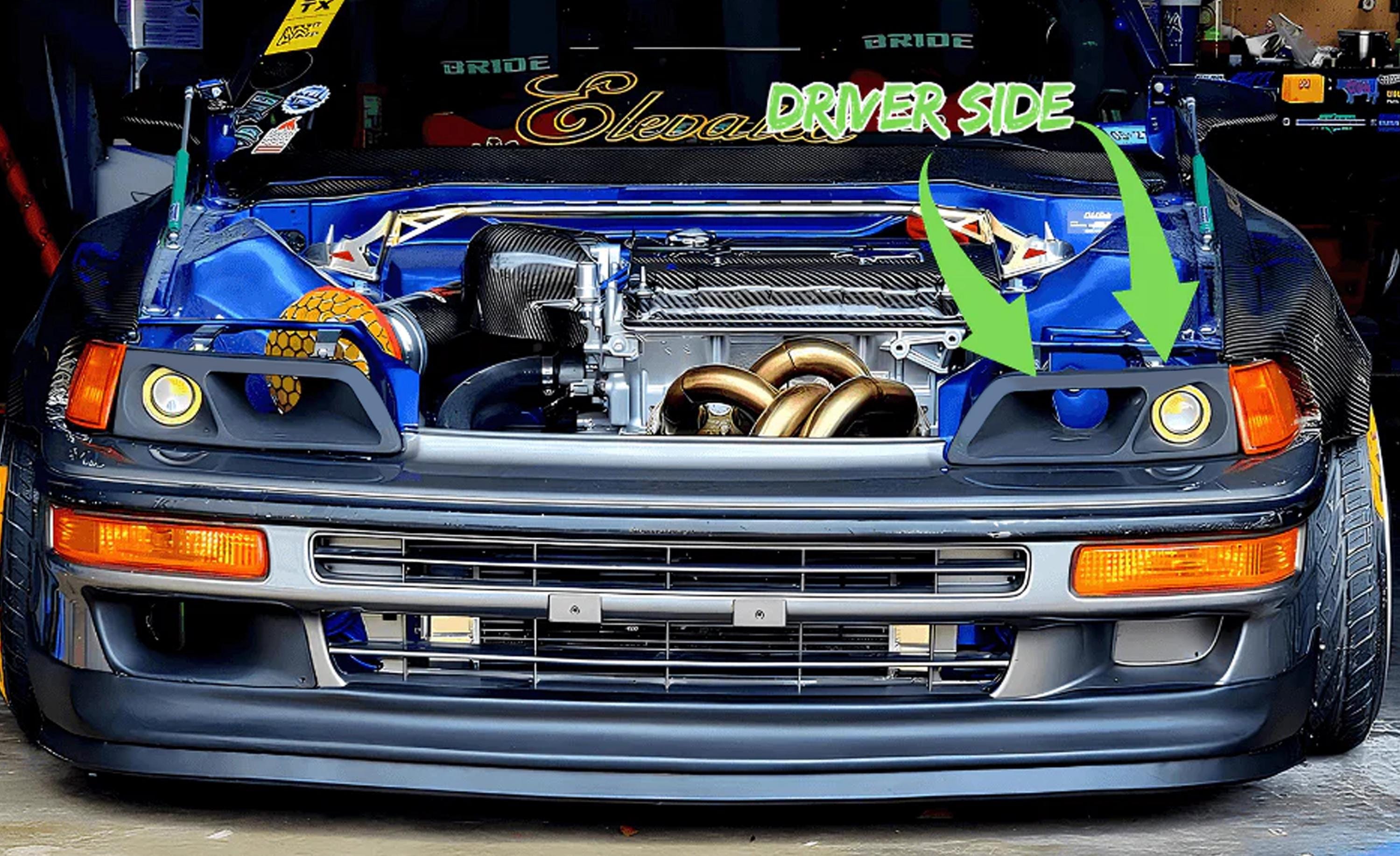 ジ*R様 CRX EF8 純正 ウインカー efシビック ef9 ef8 crx For Honda Civic EE9/EF9 (SiR) / CRX EE8/EF8 Headlight Air intake