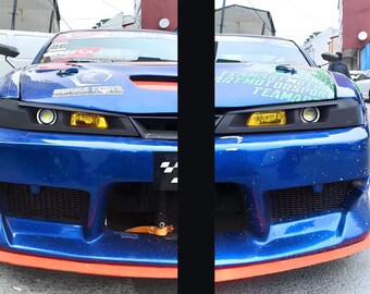 シルビアS14後期型 JDMヘッドライト（イエローフォグランプ付き）（95