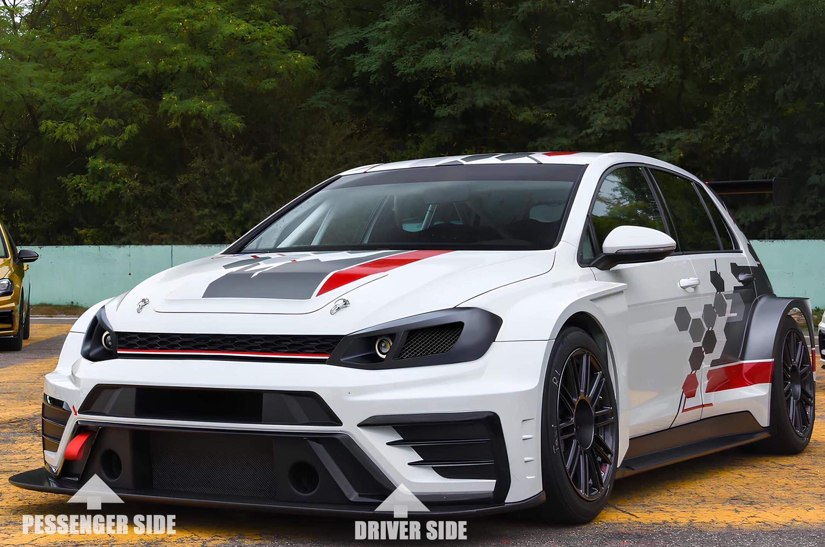 フォルクスワーゲン ゴルフ7 ゴルフR GTI 用 エアダクト付きヘッド