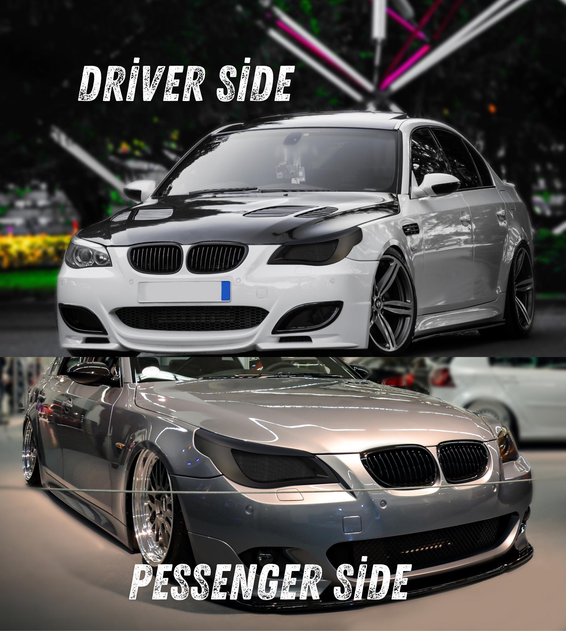 ◆BMW/E60 E61◆黒銀 82mm+82mm+44mm オール カーボンエンブレム