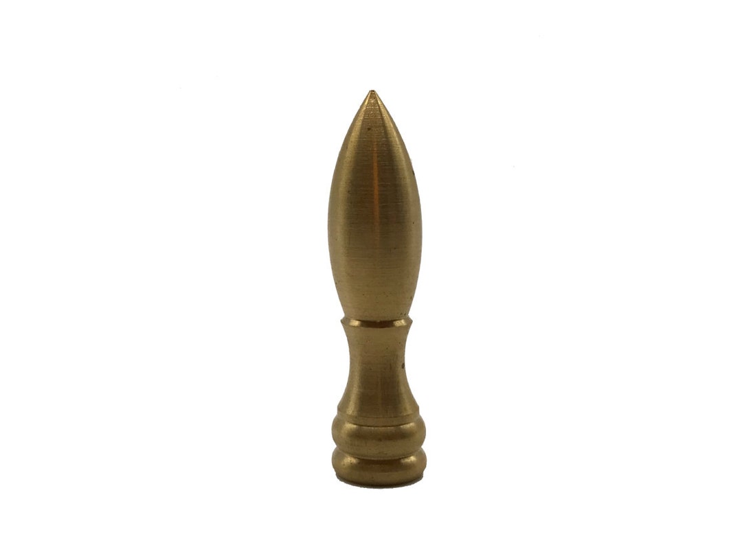 Gold Bullet Lamp Finial Polished Brass Three Brothers Etsy