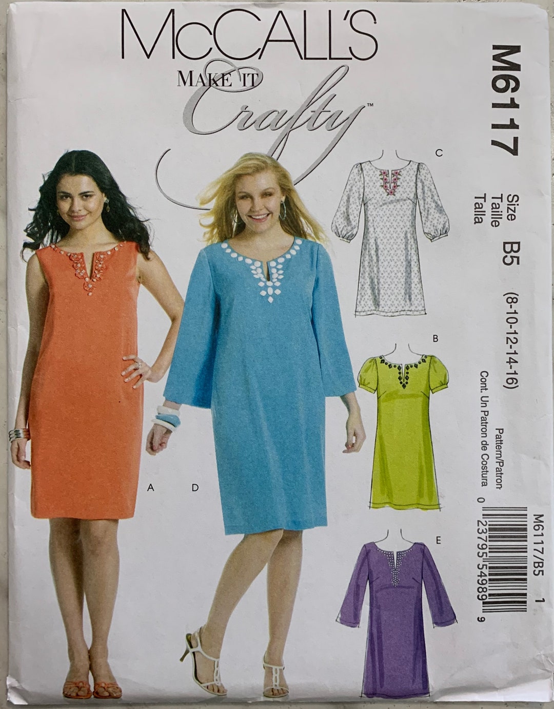 Mccall's Sewing Pattern 6117 Uncut and Factory Folded - Etsy