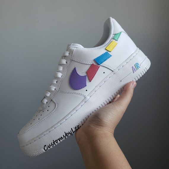 Hand Painted Custom Air Force 1s Broken 