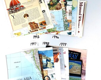 1995-1999 NGS Magazine Maps and Inserts Vintage National Geographic Society Maps and Insert Posters History 50s 60s 70s 80s 2000s 90s