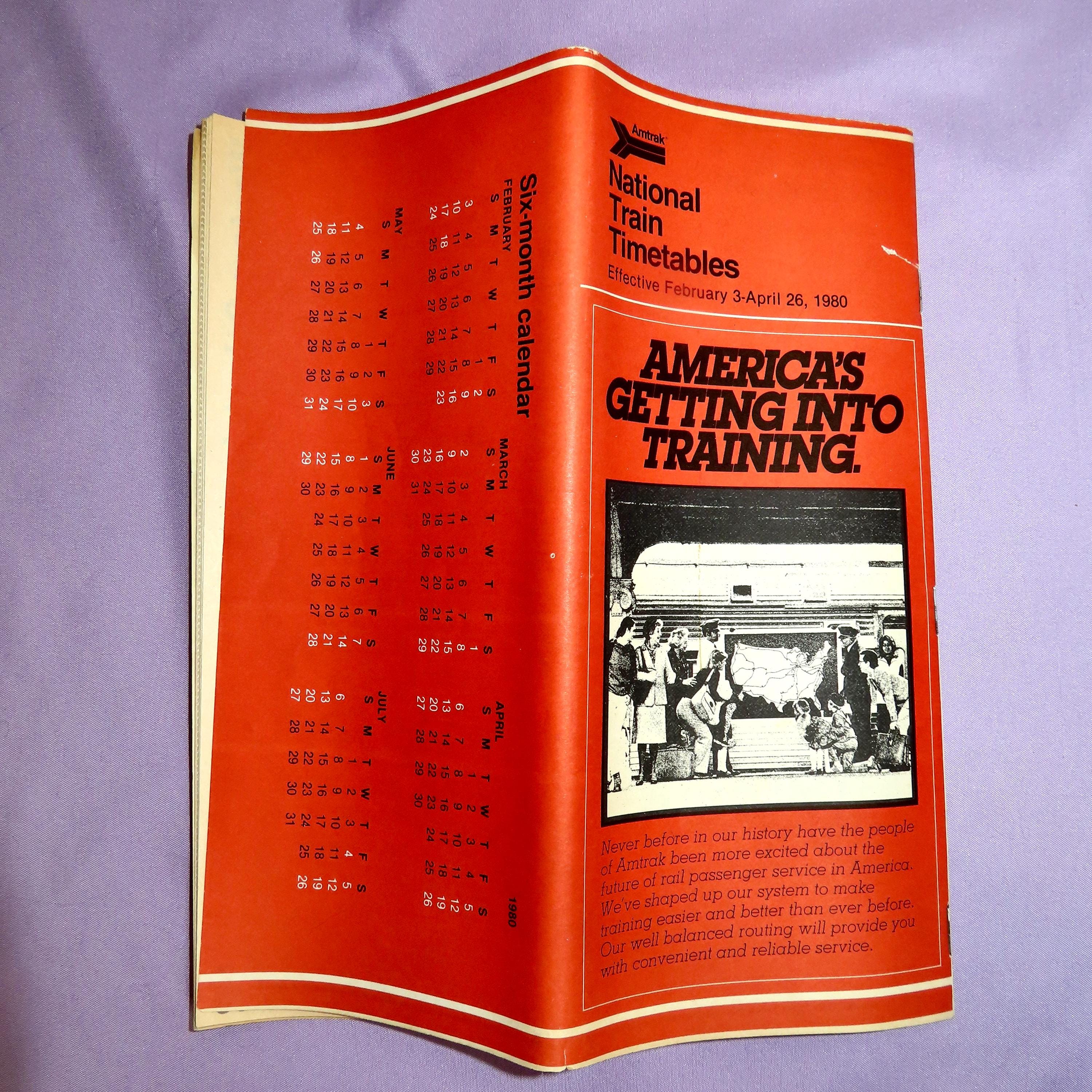 Vintage Amtrak 1980s Railroad Time Table National Railroad Passenger ...