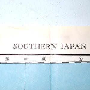Southern Japan Map AMS L302  Vintage WWII U.S. Army Air Navy 40s 1945 46 Rare Old War Movie Original Southern Central Northern