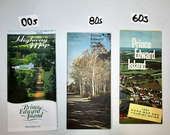 Canada Prince Edward Island Road Highway Maps Oil Gas Touring Vintage Road BUY 5 or More Maps get Bonus Maps