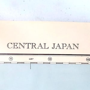 Central Japan Map AMS L302  Vintage WWII U.S. Army Air Navy 40s 1945 46  Rare Old War Movie Original Southern Central Northern