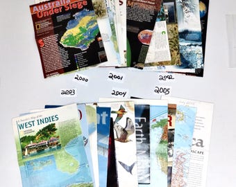 2000-2005 NGS Magazine Maps and Inserts Vintage National Geographic Society Maps and Insert Posters History 50s 60s 70s 80s 90s 2000s