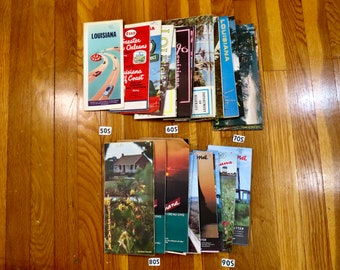 Louisiana Maps Highway Vintage Altas USA Folded New Orleans Car Oil Gas Road Map