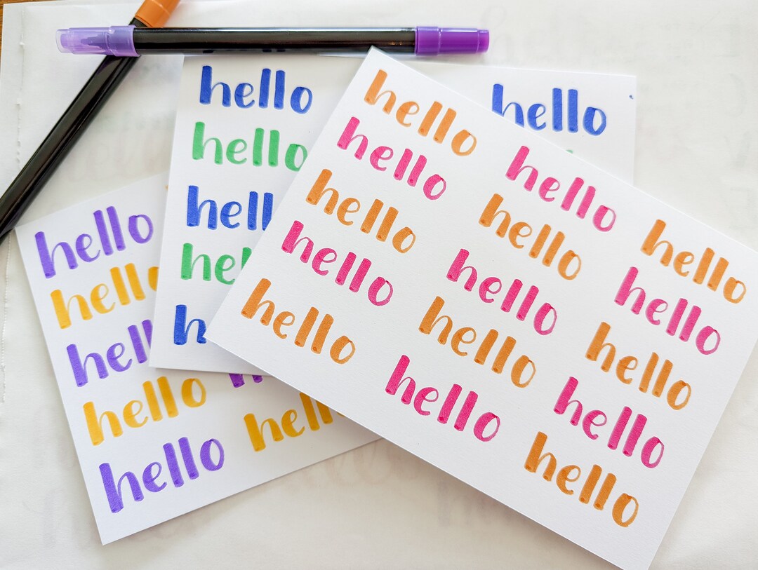 Greeting Card Pack, "hello" Greeting Card Pack - Etsy UK