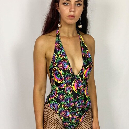 UV Reactive Rave Bodysuit / Edc / Festival Rave Outfit Etsy
