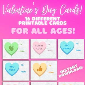 LOW INK SWEETHEART Valentijnsdagkaart afdrukbaar (16 verschillende afdrukbare kaarten!)