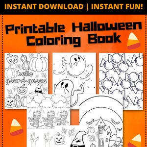 Printable Halloween Coloring Book - Digital Download - Etsy